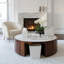 White Tufted Leather Bin