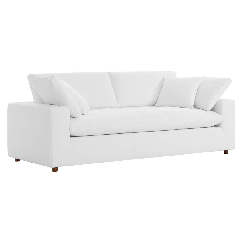 Modway Commix Down Filled Overstuffed Sofa, Pure White