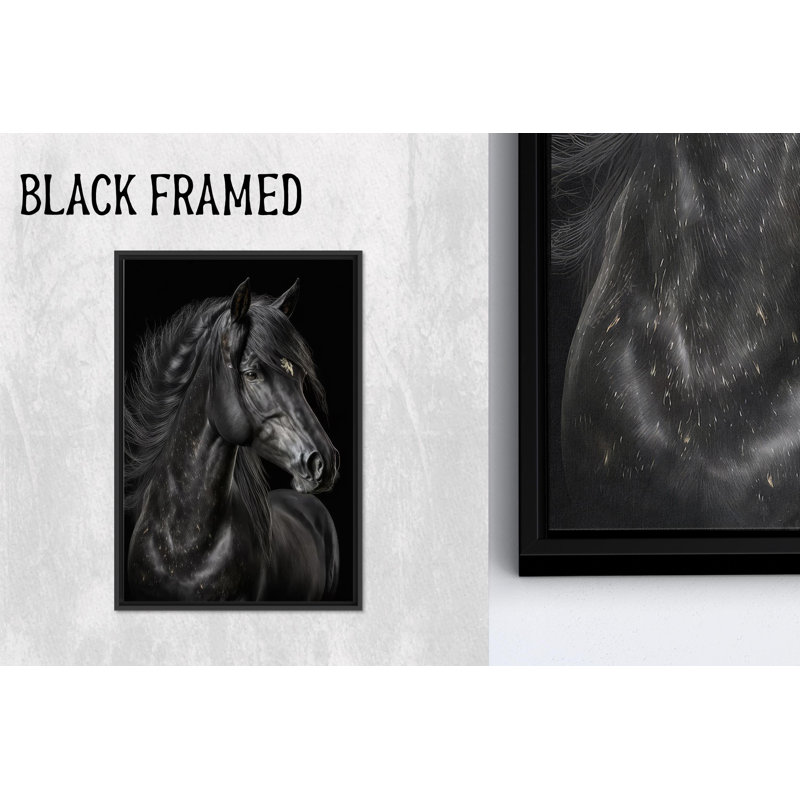 Reproduction d'art sur toile imprimée, 1P, encadré noir, 102,4 po H x 47,3 po l