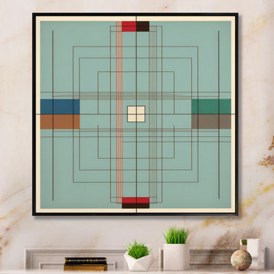 Impression sur toile sur cadre rétro Mid-Century