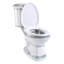 Toilette allongée monopièce à double chasse deux pièces (siège inclus)