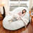 Big Bean Bag Chair, 7.5ft Giant Couch with Removable Cover, Large Foam Filled Floor Lounger for Living Room, Bedroom, Dorm - White-387357230