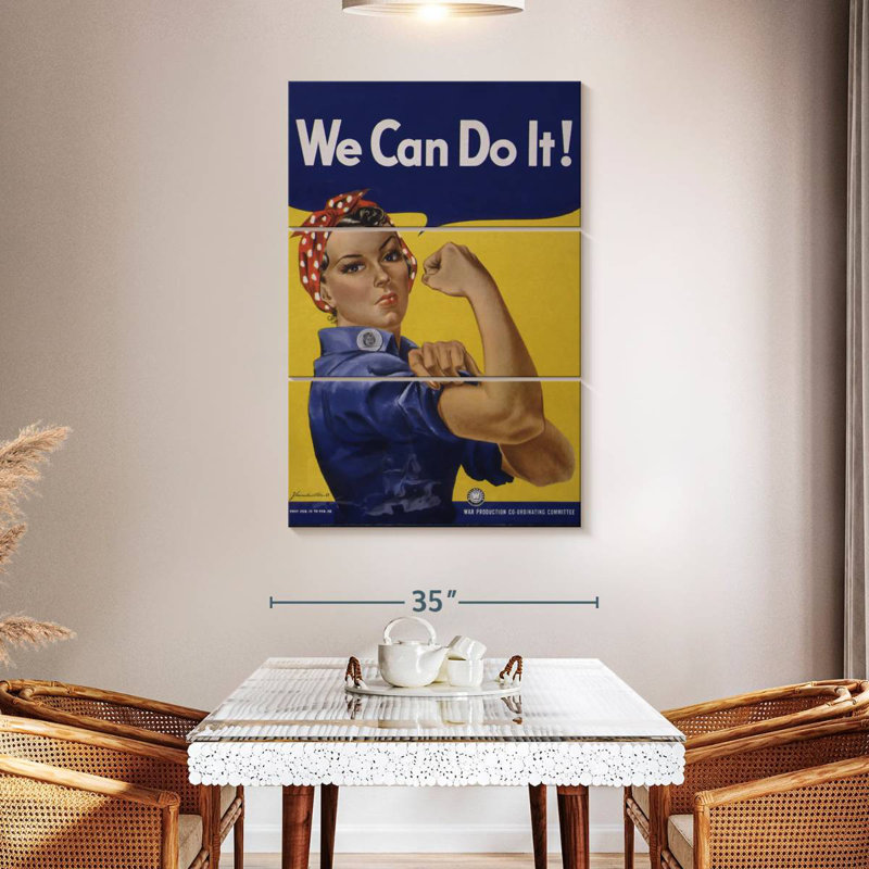 Tergel We Can Do It Feminism Quote, 50" H x 32" W