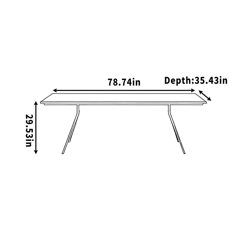 Geraghty, Black, 29.53" H x 78.74" W x 35.43" D