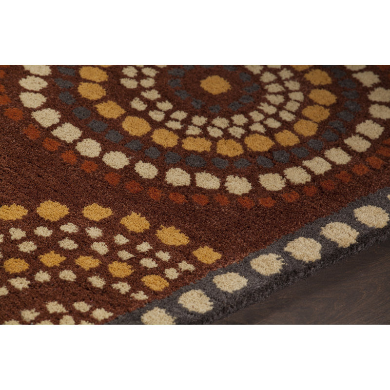 Tapis brun foncé Abbeville, 5 pi x 7 pi