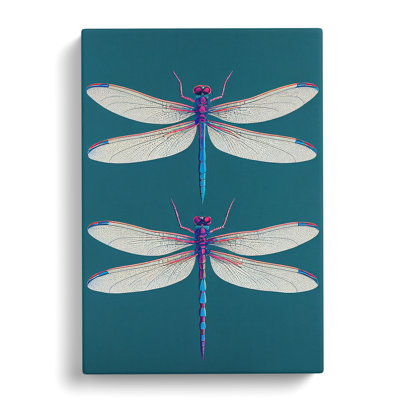 Stunning Dragonflies - Wrapped Canvas Painting