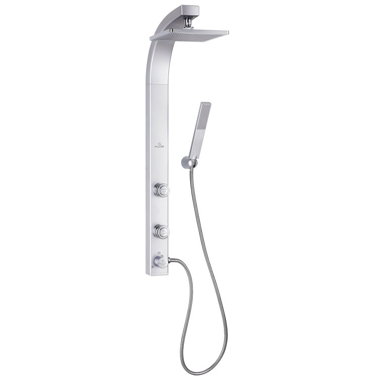 Splash Shower System Panel with Rain Shower Head