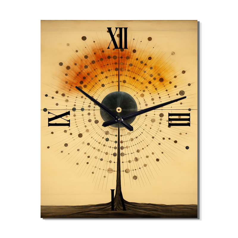 Infinite Poss Possible Retro Illustration - horloge murale géométrique moderne, Médium