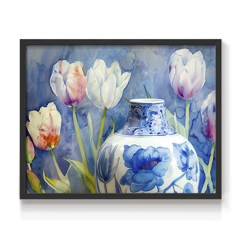 Floral Series-CIV -Framed Print - Restickable