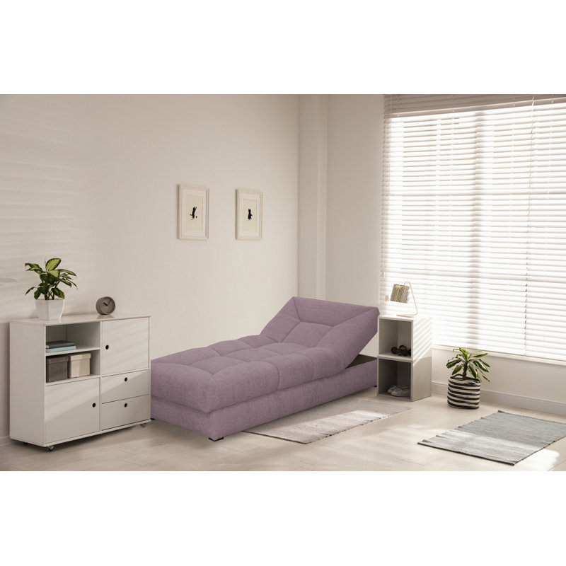 Upholstered Chaise Lounge, Purple