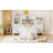 Stearns 14 Drawers Platform Standard Bed with Bookcase Storage Headboard-936368469