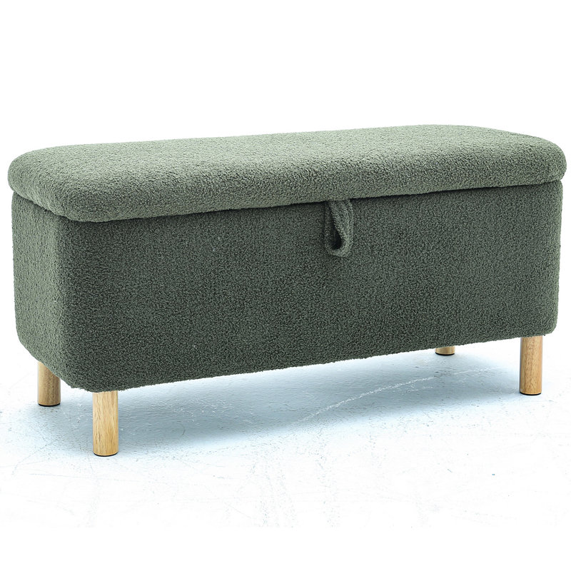 Repose-pieds rectangulaire avec rangement de 39,3 po Arainn, Vert foncé