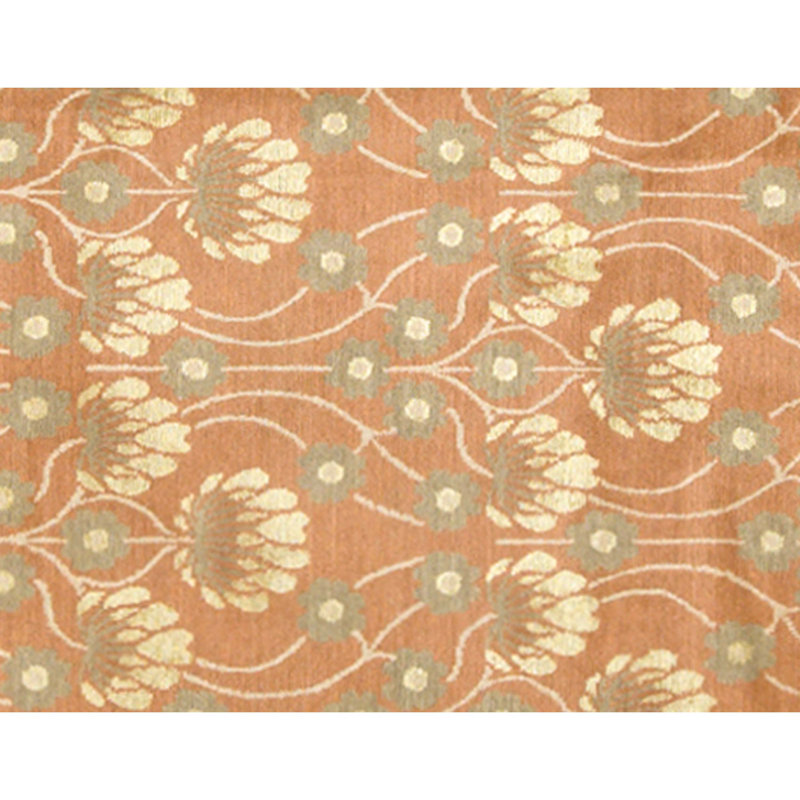 Hand Knotted Area Rug in Terracota