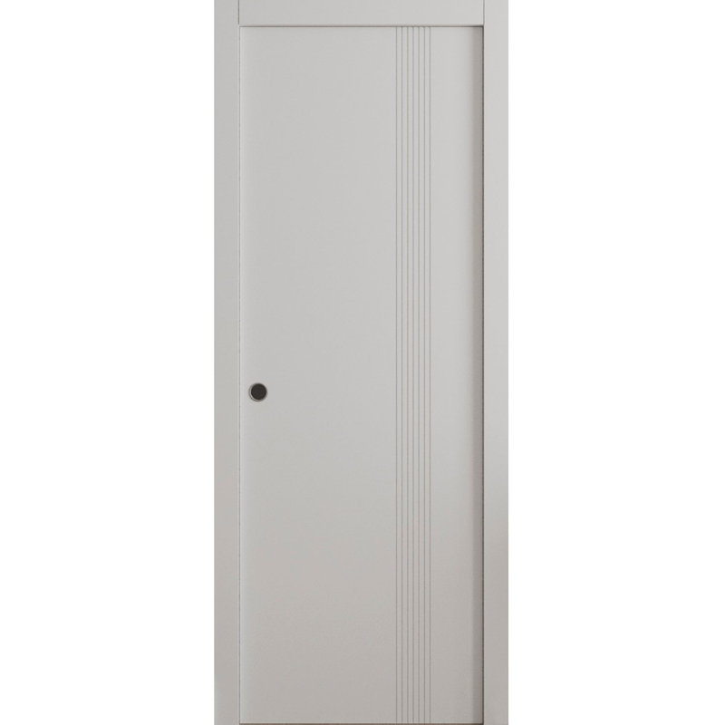 Porte coulissante escamotable - ESSENTIAL 0777 - Quincaillerie de rails - Portes intérieures modernes en bois massif pour chambre à coucher