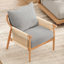 Fauteuil tressé en bois rembourré-17721584