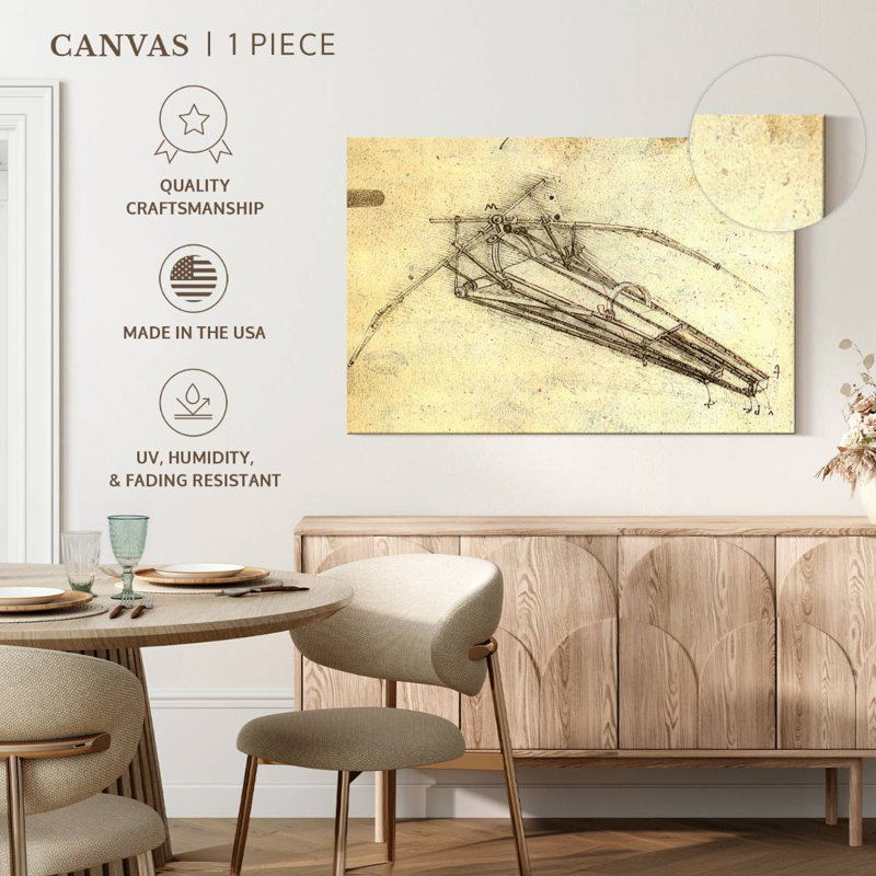 Laelle Design For A Flying Machine, 8" H x 12" W