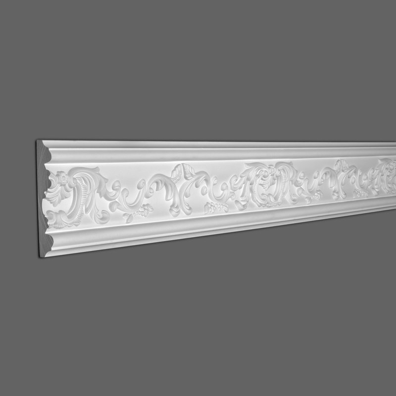 7/8 in x 5-1/8 in x 94-1/2 in Floral Polyurethane Panel Moulding Pro Pack 31-1/2 LF