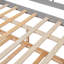 Lit de jour double en bois avec lit gigogne simple, gris