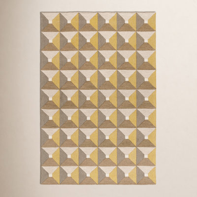 Gilderoy Gold Gray Hand-Tufted Wool Rug