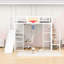 Lit mezzanine double en métal avec bureau, glissoire et panier de basketball-1592884187