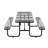96" Rectangular Picnic Tables Black-421959964