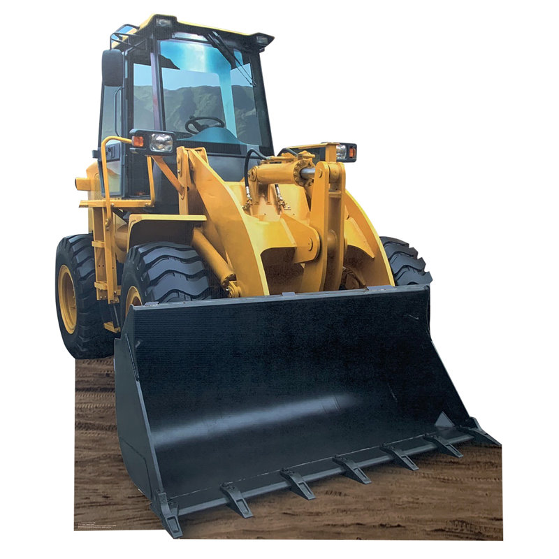 Life-Size Yellow Construction Loader Cardboard Stand-Up