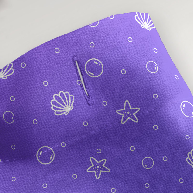 Rideau de douche Seashell, Bleu/mauve