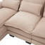 Canapé modulaire en U en chenille confortable 4 places avec méridienne double et mousse à mémoire de forme pour une vie moderne-214059951