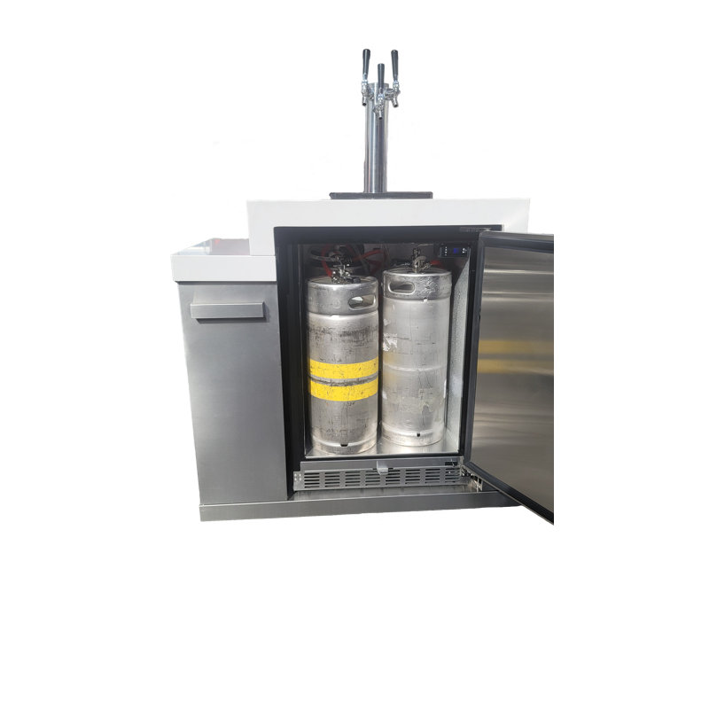 Distributeur extérieur de bar à bière à 3 robinets de qualité supérieure en acier inoxydable l 48 po x P 23 po x H 55 po Mont Alpi chacun)