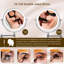 Miroir de maquillage mural rechargeable avec lumières, grossissement 1X / 10X double face, rotation à 360 ° et bras pliable pour un toilettage précis et une application de maquillage-1473582464