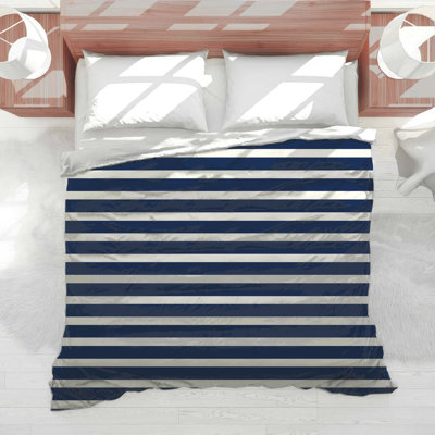 Édredon à rayures bleu marine