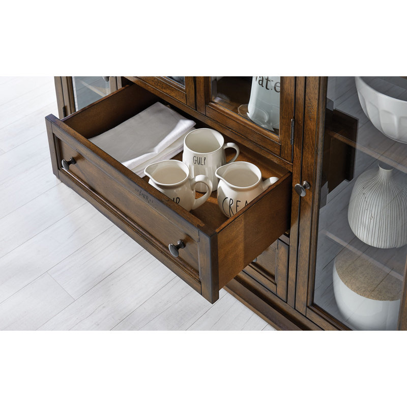Shaeffer Extendable to 95-inches Flip-Top 2-drawer Solid Wood Server