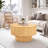 29.5" Modern Round Mdf Coffee Table With Vertical Stripe Design And Hidden Storage-1766983954