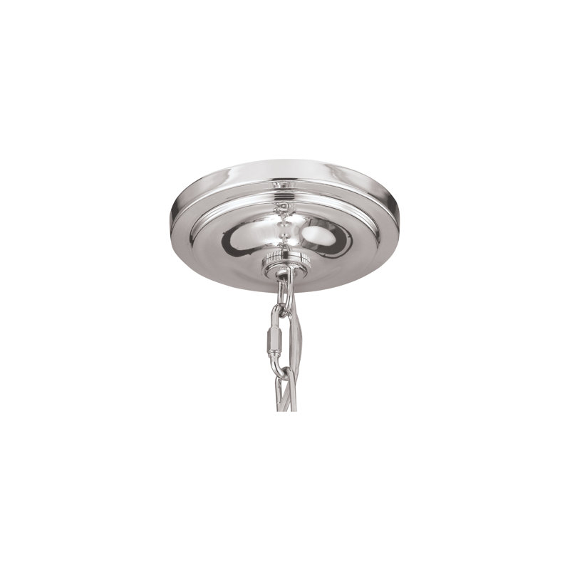 Claudio 1 - Light Single Pendant, Polished Nickel, 13.38" H x 6.5" W x 6.5" D