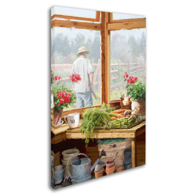 'Potting Shed' Print on Canvas
