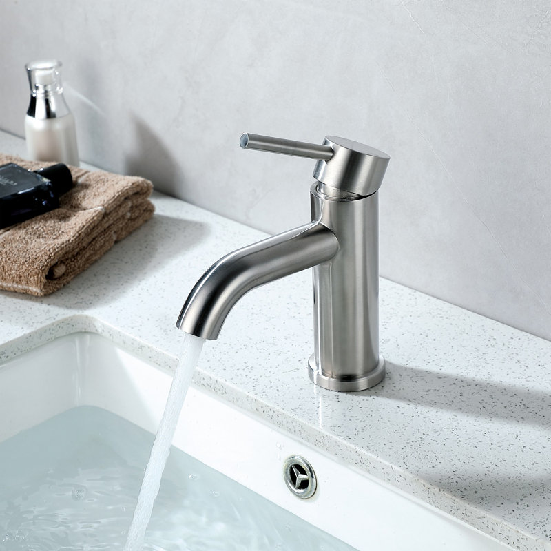 Single-Hole Single-handle Bathroom Faucet, Brush Nickel