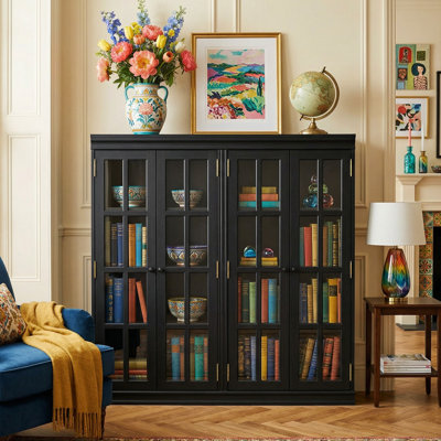 Modern Cabinet With Tempered Glass Door