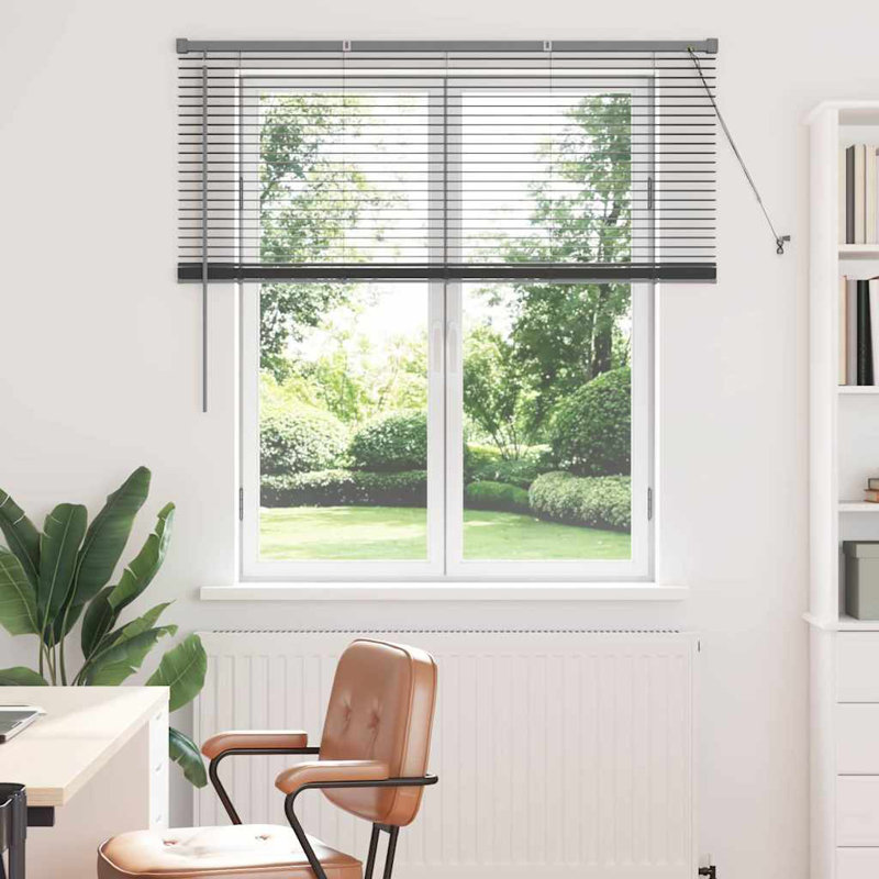 Horizontal/Venetian blind, Dark Gray, 130cm L x 125cm W