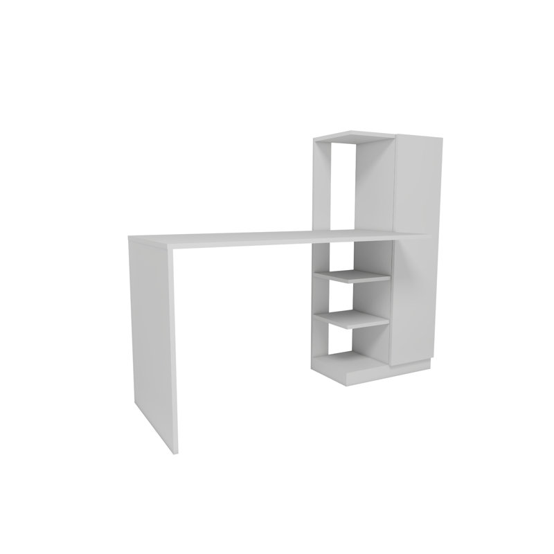 Aryton L-Shaped Computer Desk, White