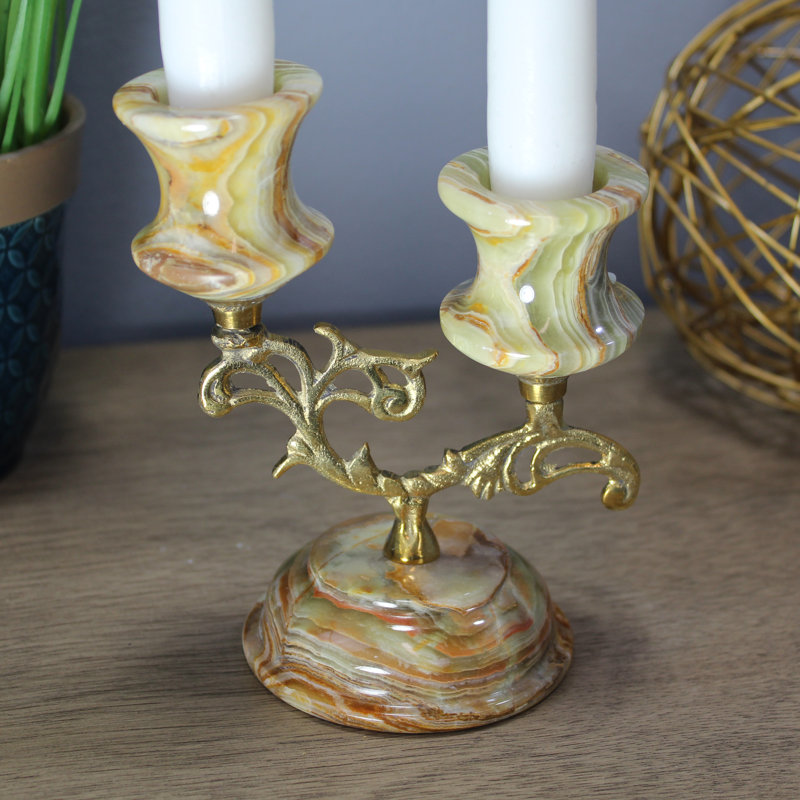 5'' H Brass Tabletop Candlestick