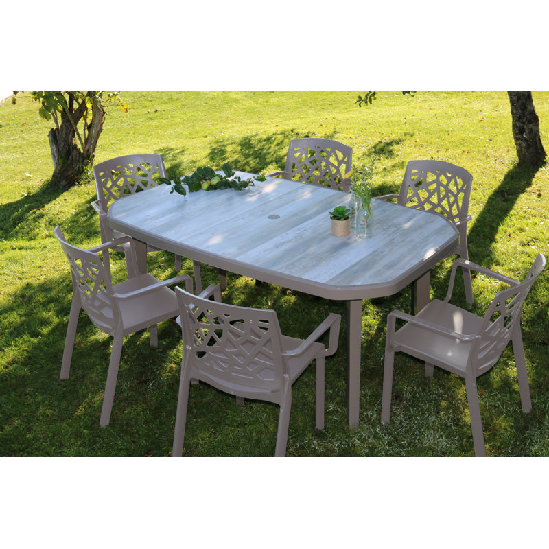 Wessel Rectangular Outdoor Dining Table , 100cm D, H110 x L220 x W100