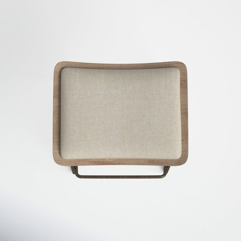 Deux Upholstered Counter Stool with Metal Frame, Counter Stool (24" Seat Height)