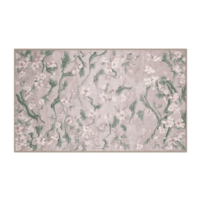 Machine Washable Beige Area Rug