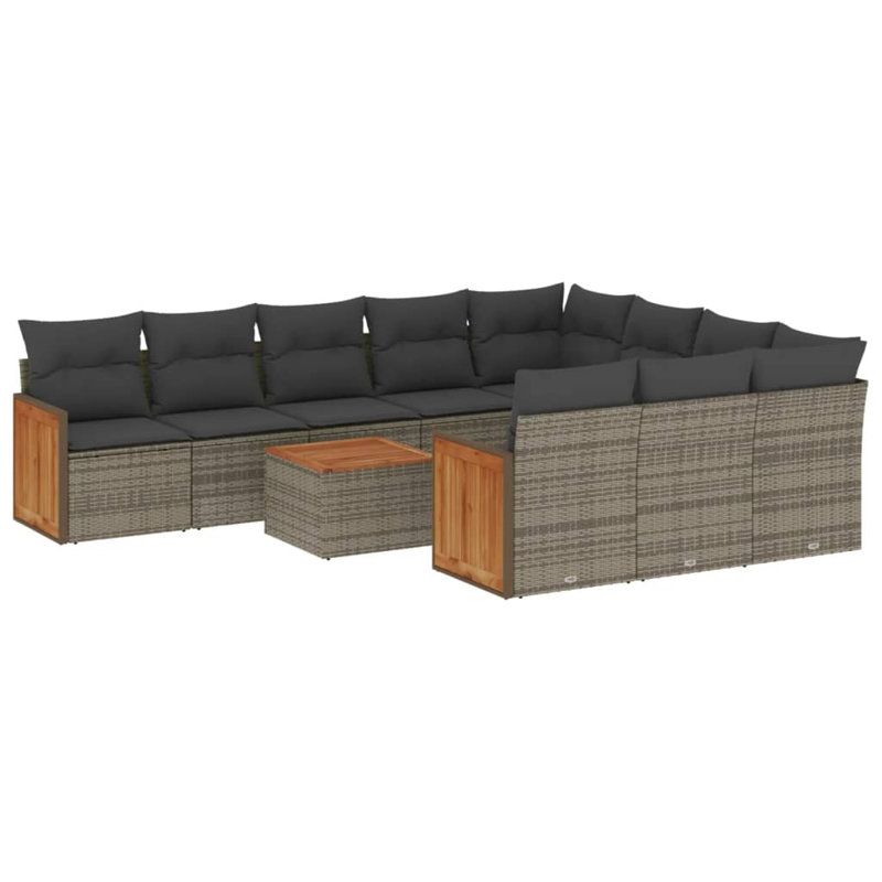 Ensemble de canapé de jardin Vidaxl gris