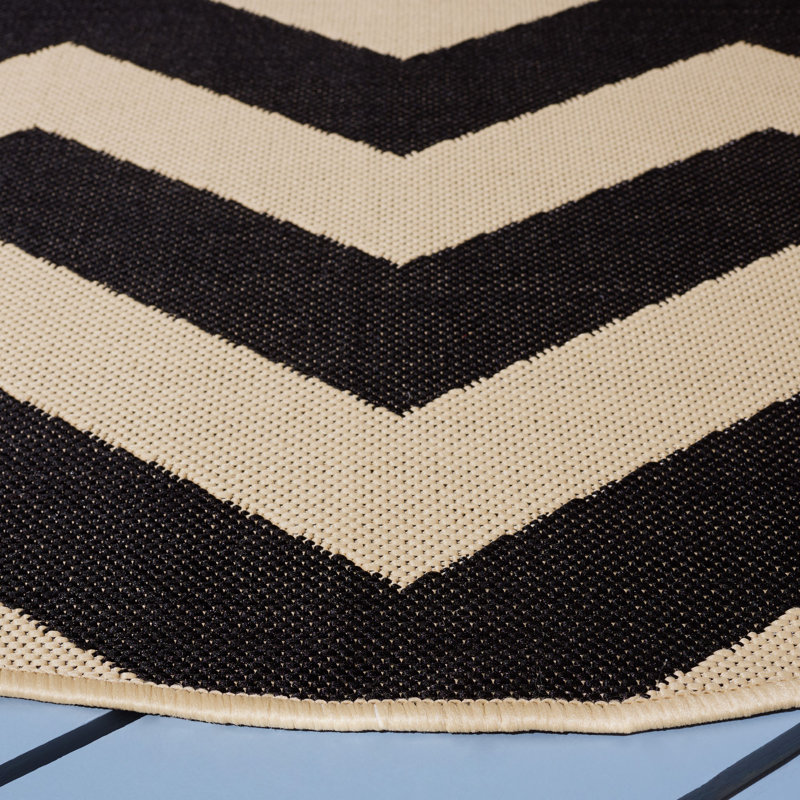 Tapis intérieur / extérieur en polypropylène Arneshia, Rond 6 pi 7 po