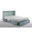 Grand lit plateforme en bois massif avec matelas Genoa