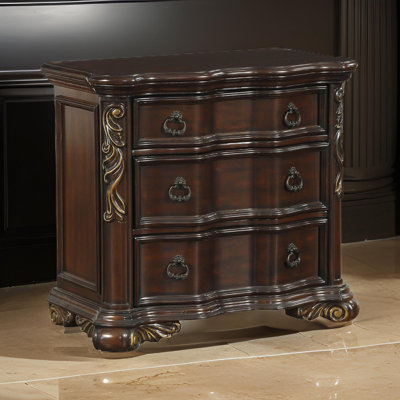 Haleyville 3 - Drawer Nightstand in Brown by Astoria Grand