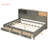 Full Size Wooden Daybed In Gray, Featuring 3 Storage Drawers, Shelf, And Nearby Outlets Offering Integrated Power-437958302-437958291