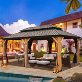 20 Ft. W x 12 Ft. D Solid Wood Patio Gazebo