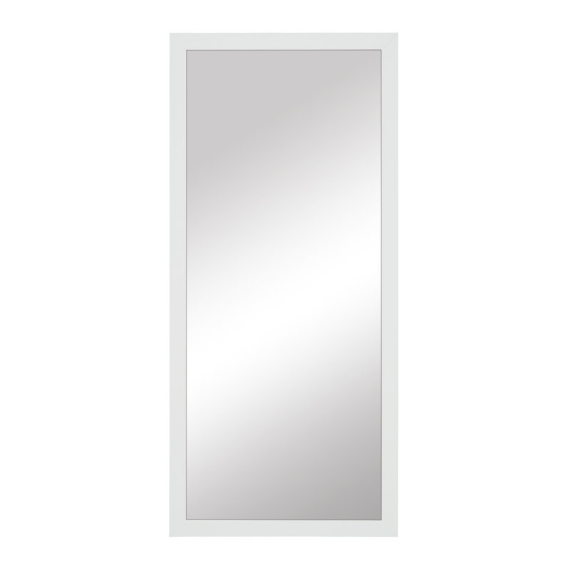 Bristol Collection, Full Length Mirror, in a Pure White Finish, Ideal Dressing Room Mirror, True Reflections Glass, Wood Frame,  Lean Against Wall or Wall-Mounted, 